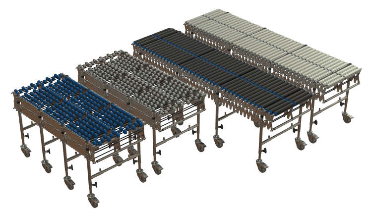 Flexible conveyor outlet belt